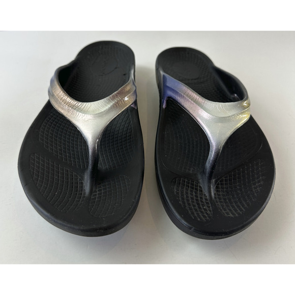 Oofos Oolala Luxe Recovery Sandal Comfort Multi-Colored Ombre Women's Size 11 - Picture 4 of 16